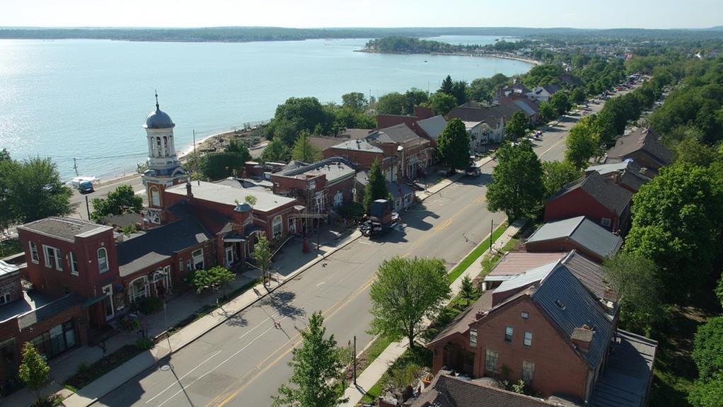 charming city on lake