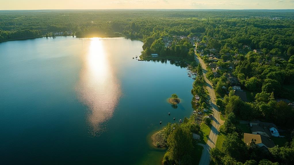 peaceful recreational lake community