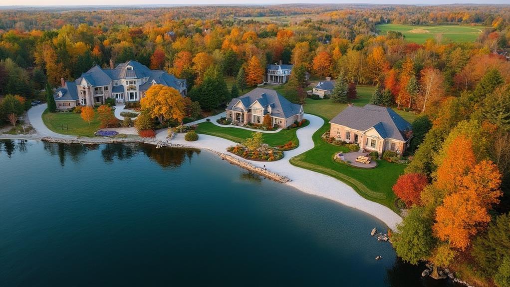 quaint minnesota community near lake