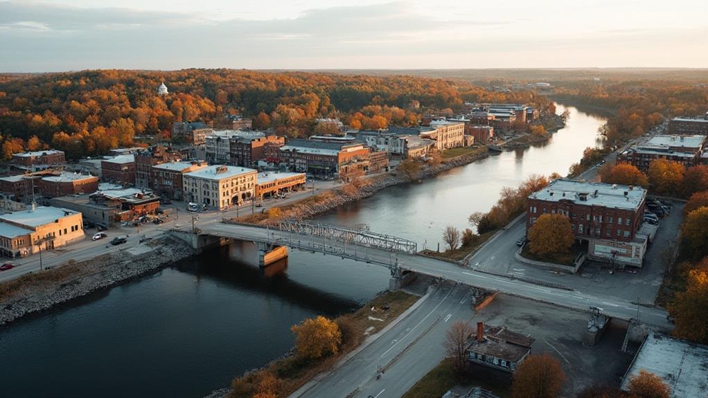 scenic mississippi river town