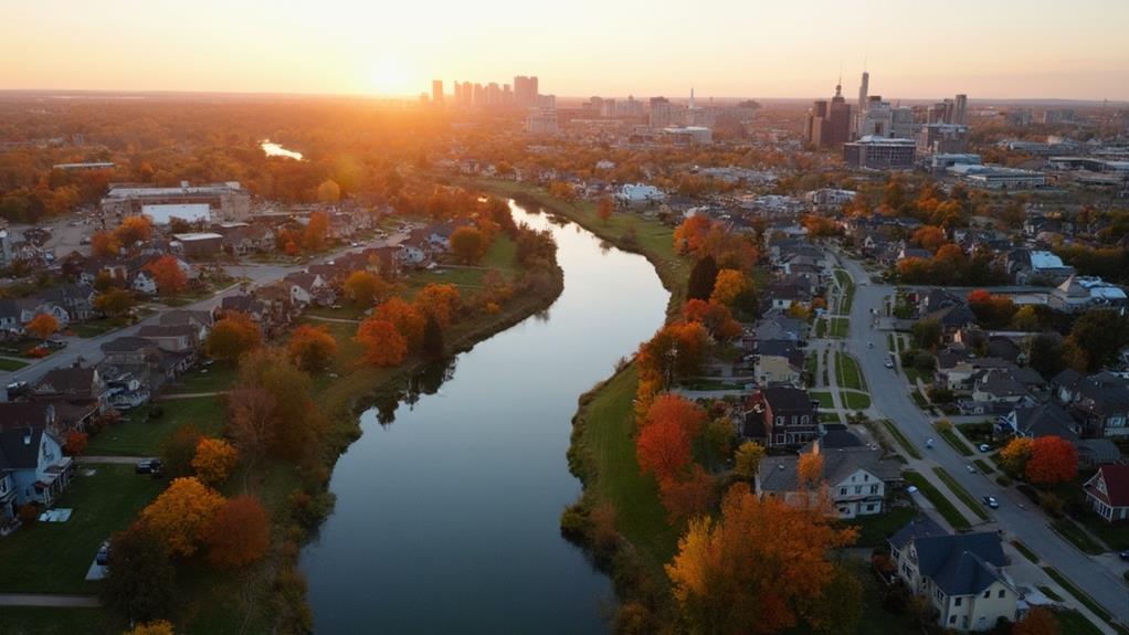 small midwestern farming community