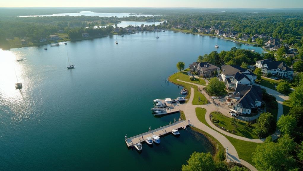 suburban lakeside community in minnesota