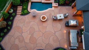 decorative concrete outdoor living spaces