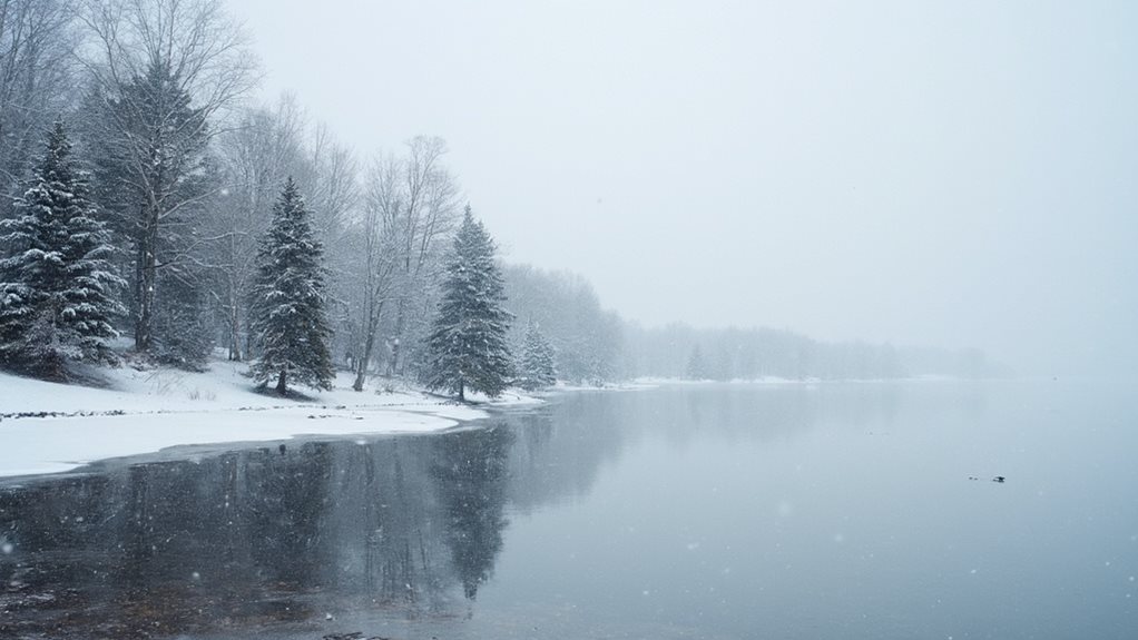 chilly cloudy forested minnesota