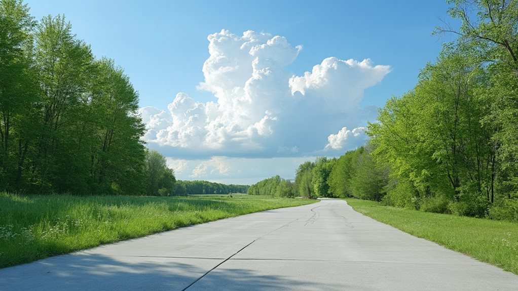 cloudy chilly rural northern