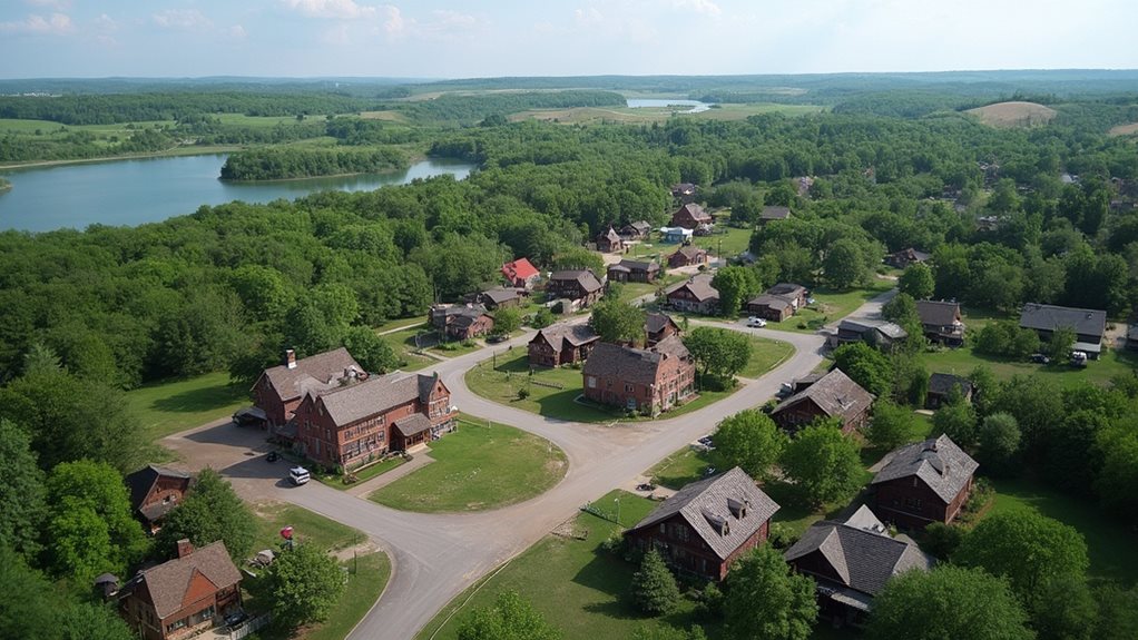 small suburban community near